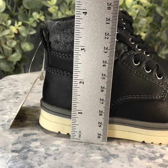 There Abouts Lil Conner Black Casual Hiker Boots with Combo Laces Boys 7M🖤NWT🖤 - Picture 12 of 15